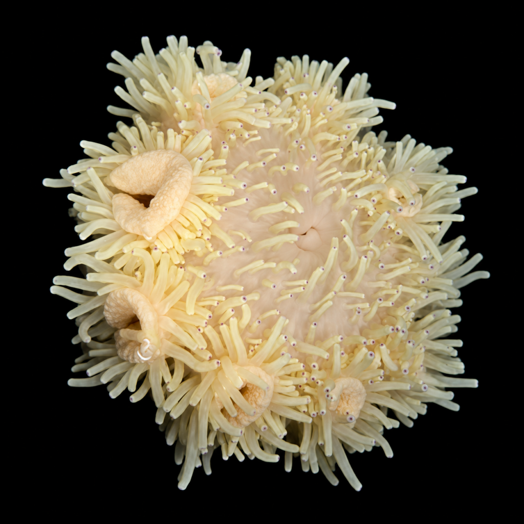 Sand Anemone Heteractis crispa blue tip (M/L)