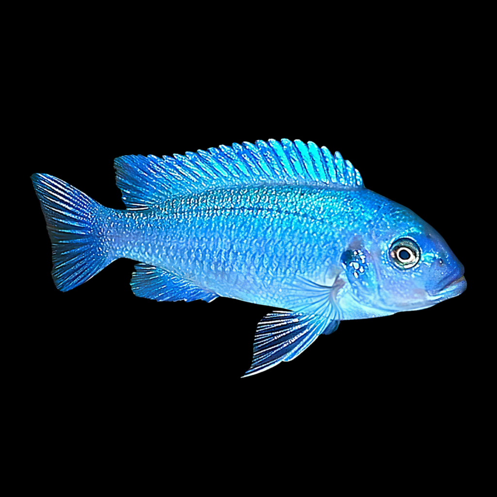 Nyasa Blue Cichlid Zebra M Pseudotropheus Zebra Red Fin (3 - 4cm)